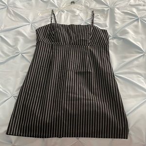Black striped dress